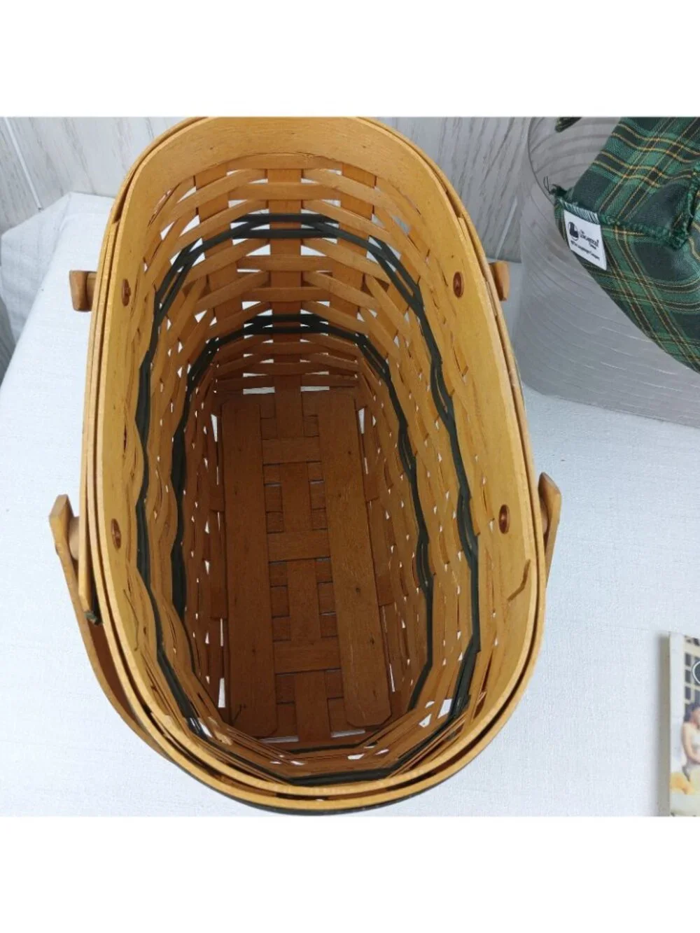 1997 Longaberger Fellowship Basket Traditions Collection w/ Liner no lid